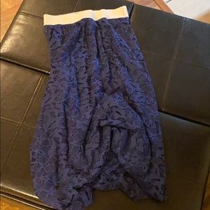 Navy Lace LLR Maxi Skirt